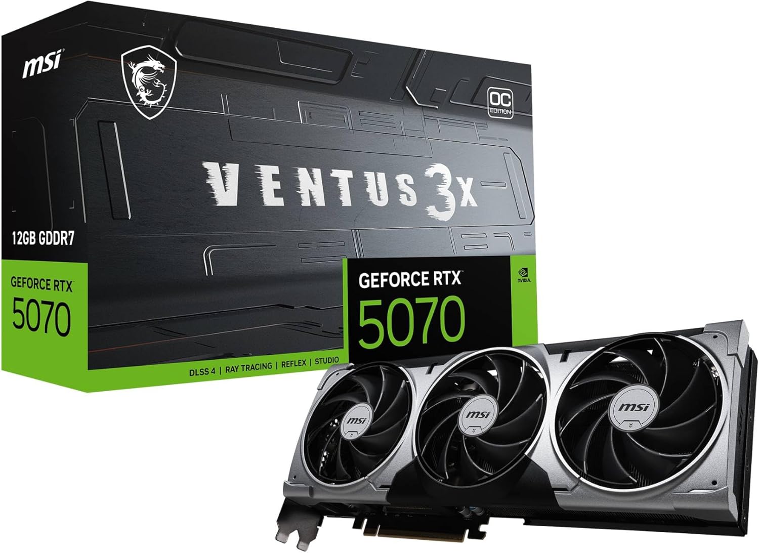 MSI GeForce RTX 5070 Ventus 3X OC 12GB GDDR7 Graphics Card