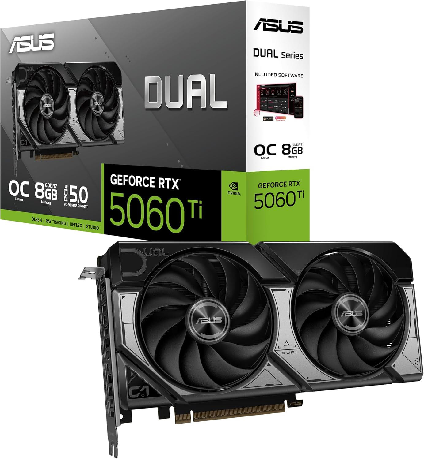 ASUS Dual GeForce RTX 5060 Ti OC Edition 8GB GDDR7 Graphics Card