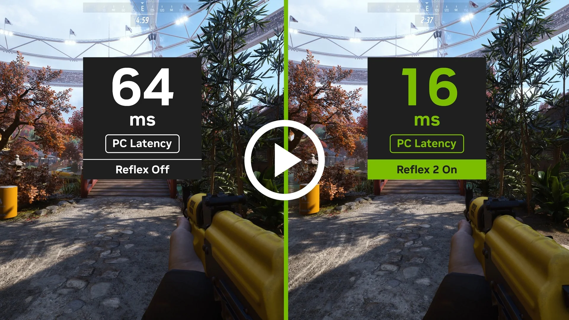 NVIDIA Reflex 2 latency comparison